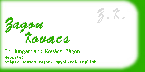 zagon kovacs business card